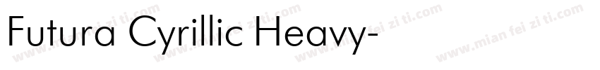 Futura Cyrillic Heavy字体转换